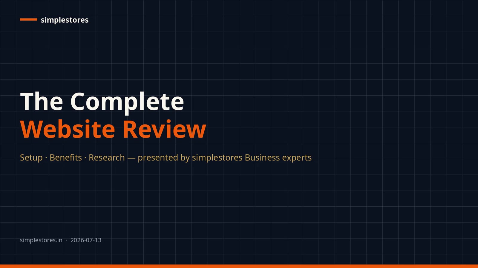 Simplestores demo — watch the walkthrough
